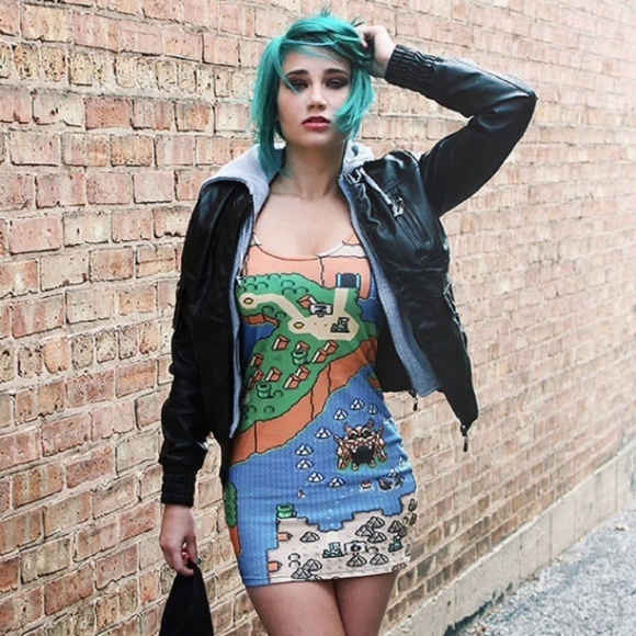 SOLD Koala Art & Design Super Mario Map Dress - Picture 2 of 7